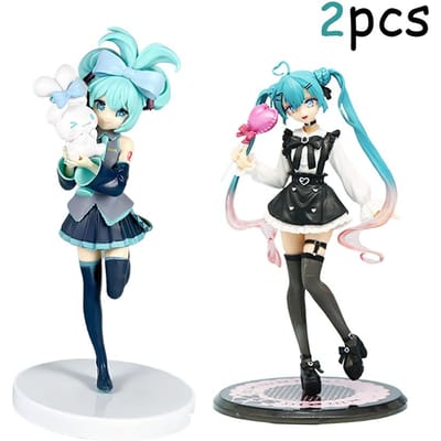 11-20CM Hatsune Miku X Cinnamoroll Figuur Anime Verzamelfiguren Decoratieve Decoraties Kinderverjaardag Kerstmis Kawaii Cadeau