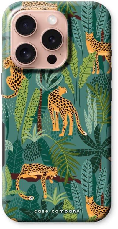Case Company® - Hoesje geschikt voor iPhone 16 Pro hoesje - Luipaard 2 - Tough Case - Maximale Bescherming alle Kanten en Schermrand