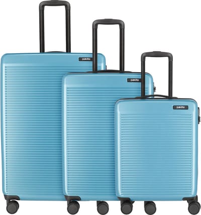 Paklite Sienna 4 wielen Kofferset 3-delig - Harde bagage - TSA slot - eisblau