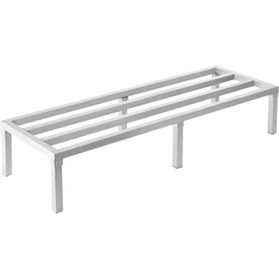 VEVOR Aluminium opbergrek, 60 x 20 inch commerciële vloerplank voor voedsel, 12 inch boven de grond, draagvermogen van 1800 lbs, volledig gelast aluminium opbergrek, voor opslag in restaurants, keukens, garages en voertuigen
