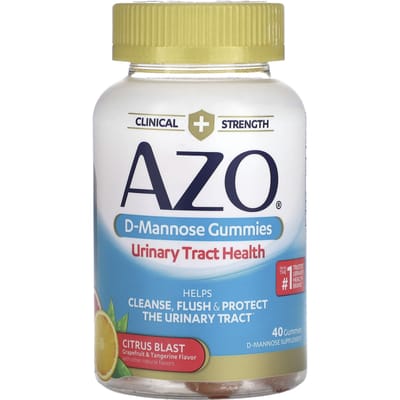 AZO, d-mannose gummies, citrus blast, 40 gummies