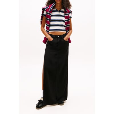 Tommy Hilfiger Maxi Skirt Denim Black Taglia: W28 | Maxi gonne Outlet | Donna | Nero
