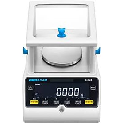 Analytische balans ae Adam Luna LAB 223e, niet-geverifieerd, externe ijking, afleesbaarheid 0,001 g/weegbereik tot 0,22 kg, RS-232/USB, LC-display