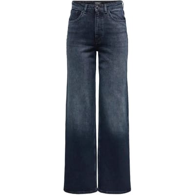 Only blauwe dames jeans   High waist   Juicy   Stonewash wassing   Straight fit   5-Pocket zakken   Knoop- en ritssluiting   Duurzaam   High waist