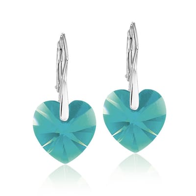Montebello Oorbellen Noor HZ55 - Swarovski Hart - 925 Zilver Gerhod. - Ø14mm - 30mm
