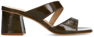 Sacha - Dames - Groene lakleren sandalen met hak - Maat 36
