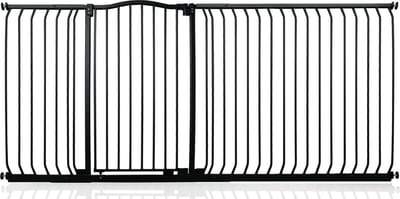Safetots Klemhek met Gebogen Bovenkant, 207-216cm, Zwart, Hoog 100cm