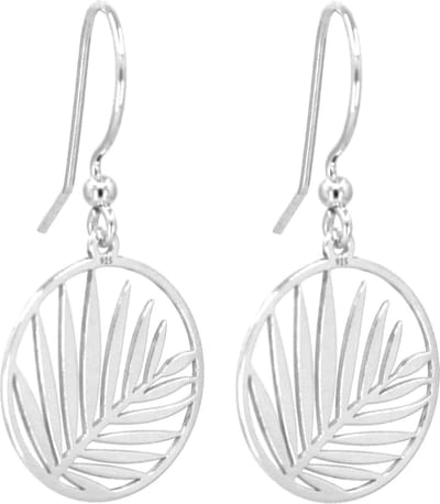 ARLIZI 1837 Oorbellen palmblad oorhangers - 925 sterling zilver