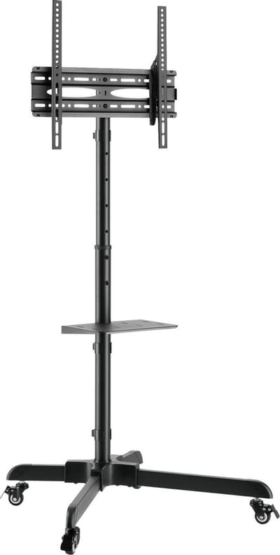 Tv standaard verrijdbaar - Audizio MFS30 tv standaard op wielen voor 32 t/m 65 inch tv's - In hoogte verstelbaar - Zwart