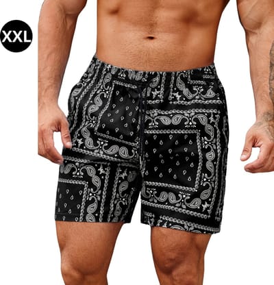 Bovista Zwembroek Heren - Zwem Broek Mannen - Badkleding - Zwemmen - Jongens - Swimming Shorts - Zomerbroek - Met Zakken - Zwart - Maat XXL