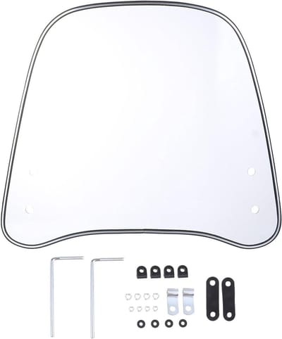 Motorcycle Windshield - Scooter Protector - Comfortabel Rijden - Hoge Definitie Glas - 41 x 32 x 37 cm - Transparant