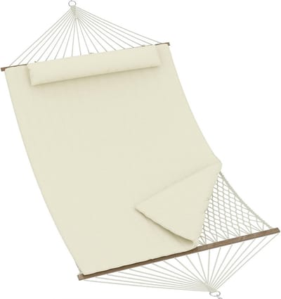2-Persoons Hangmat - Max. 225kg - Voor Tuin, Terras en Camping - beige
