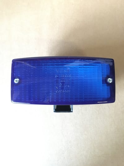 Dagrijverlichting - SIM - 3123 - Deense lamp - 5.5 - 14cm - Positielicht Talmu-style - Blauw - 12V-24V
