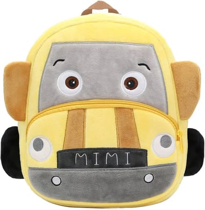 BoefieBoef Mini Cooper Auto Rugzak Kind – Kinderrugzak & Kinder Rugzak – Rugtas Kind voor Peuter en Kleuter – 3D Auto Design – Geel