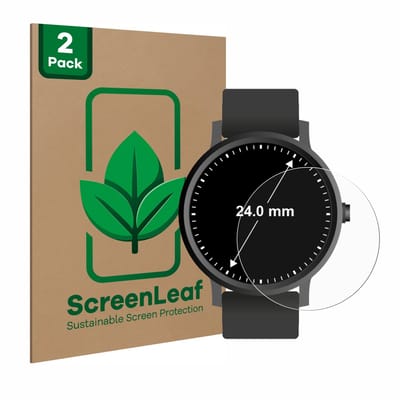 2 Stuks Screenprotector voor Horloges (Rond, ø: 24 mm) - Hoogwaardige Beschermfolie transparant
