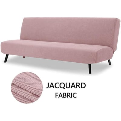 Slaapbankhoes Poolvlies Stof voor Woonkamer Bankhoes Stretch Overtrekken Elastische Stretch Armloze Slaapbankhoes voor Thuis S Size