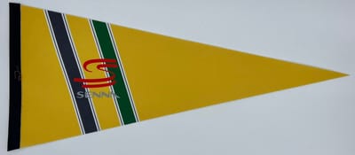 Ayrton Senna - Senna - formule 1 - F1 - Max Verstappen - Senna brazilie- Brazil senna - auto - racen - Vaantje - McLaren motors - motoren - Sportvaantje - Wimpel - Vlag - Pennant - 31*72 cm - Ayrton Senna geel - Redbull - Redbull racing - formula1