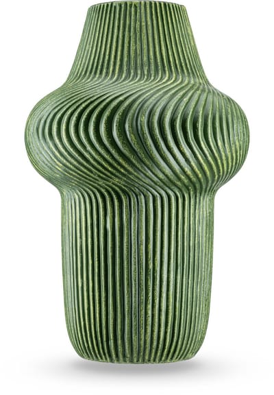 Easyplants | Vaas Hidden 35 cm groen | Keramiek | Rond | groen | Japandi stijl | Design Vaas