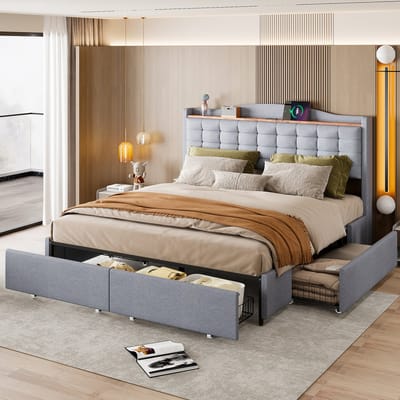 DESMIU Hoekbank U Vorm - Vrij Combineerbaar Modulair Design Met Ottomaan En Kussens - Voor Woonkamer En Lounge - Pluche Zwart