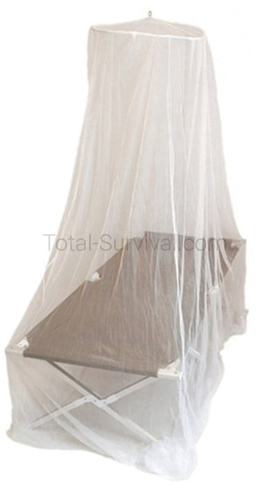 AB 1-persoons muskietennet voor veldbed of tent, wit