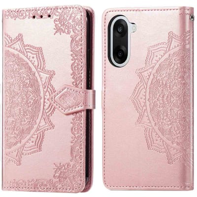 imoshion Hoesje - Geschikt voor OnePlus Nord CE5 - Mandala Bookcase - Rosé Goud