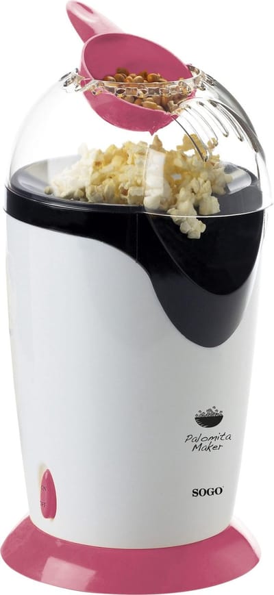 Sogo - Popcornmaker – werkt op hete lucht – popcorn binnen 3 minuten