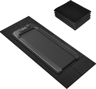 fitnessapparaat, 160 x 75 cm, 6 mm dik, opvouwbare fitnessmat van pvc, voor tapijt en houten vloeren, antislip, waterafstotend, compatibel met loopband, crosstrainer