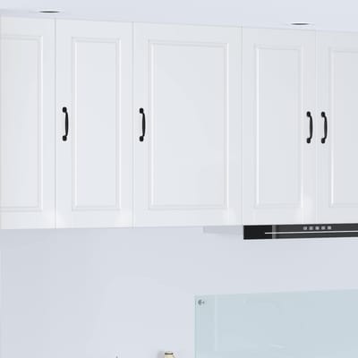 vidaXL - Wandkast - PORTO - Hoogglans - wit - 50 - x - 31 - x - 80 - cm - Bewerkt - hout