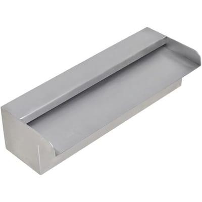 vidaXL - Zwembadwaterval - rechthoekig - 30 - cm - roestvrij - staal