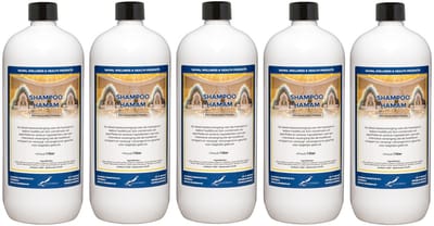Shampoo Hamam 1 liter met dop - set van 5 stuks - voordeelverpakking - haarverzorging