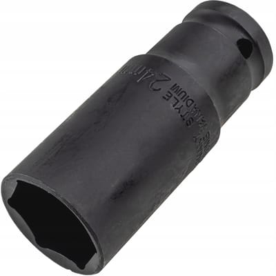 Slagdoppensleutel 1/2" 24mm Lang 78mm CR-MO 6-kant