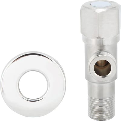 G1/2in Roestvrij Staal Geborsteld Hoekventiel Kraan Toilet Boiler Stopkraan Accessoires white