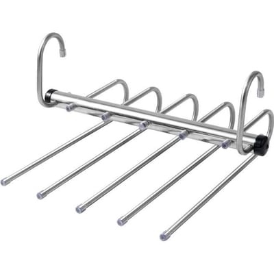 Cintres Pliants Magiques 5 Couches Acier Inoxydable Gain de Place Organisateur de Rangement pour Penderie Jeans Pantalons Écharpe