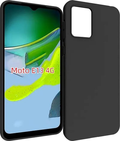 MoDo hoesje geschikt voor Motorola Moto E13 - Siliconen/TPU/Kunststof Back Cover - Zwart