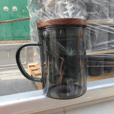 Hittebestendig Glas Theekop Huishoudelijk Drinkwater Groene Thee Kop Kantoor Thee Scheiding Geïntegreerde Theekop 400ml