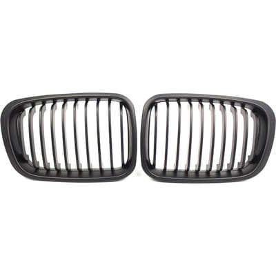 voor BMW E46 3 Serie 4-deurs 1998-2001 2 stuks matzwarte frontgrille gray