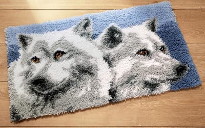 Vervaco - Knooptapijt kit - Wolven - PN-0014303 - Borduren - Borduurpakket - Borduurpakket volwassenen - Borduurpakket kind
