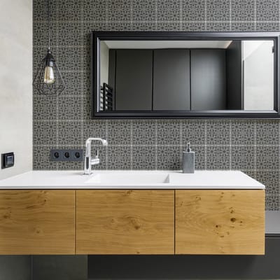 Muurstickers voor keuken en badkamer - 60 Oosterse cementtegelstickers - 60 stickers 20x20cm
