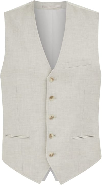 WE Fashion Heren slim fit gilet met structuur