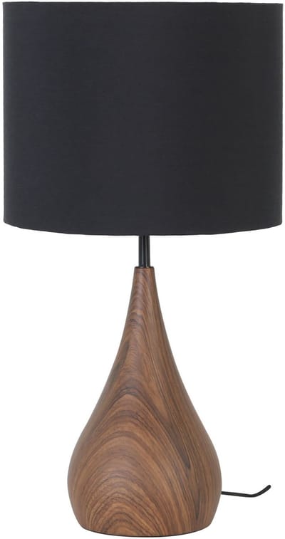 Light & Living Tafellamp Svante - Zwart/Hout - Ø28cm - Modern