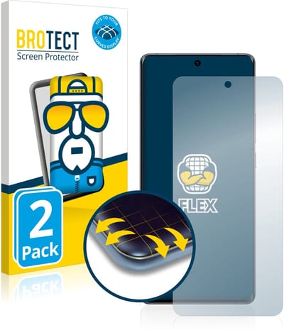 BROTECT - Screenprotector voor Vivo X60 Pro Plus 5G - Folie Beschermfolie transparant volledig dekking - 2 Stuks