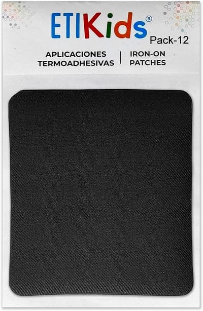 Strijkzakken Reparatie Stof Zwart 12 stuks 8,7 x 10 cm - Reparatie en Bescherming voor Kleding