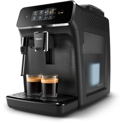 Philips 2200 Series - Espressomachine - 2 Soorten Koffie & Heet water - Melkopschuimer voor Cappuccino - Keramische molen - Volautomatisch - Zwart - Koffiemachine met bonen - EP2220/10