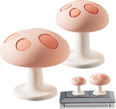 Toiletdrukknoppen - Spoelhulpmiddel - Badkamer Upgraden - Paddestoel Ontwerp - 3 Cm - Roze