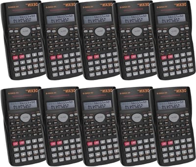 10 Pack Engineering Scientific Calculator, 2-Line Display Functie Calculator, Wiskunde Calculator Ideaal voor Student Leraar Middelbare School, College en Kantoren