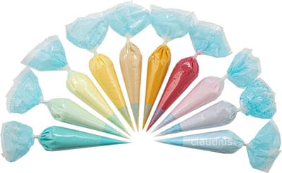 Scrubzout Rainbow - 300 gram in puntzak blauw - 10 stuks - zen moment, eucalyptus, opium, lavendel, rozen, hamam, vanille, amandel, appel-kaneel en fruity melon - Hydraterende Lichaamsscrub