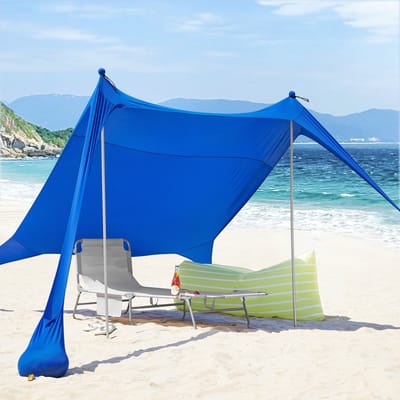 SoBuy OZT01-HB Draagbare Strandtent – Lycra Polyester – Anti-UV UPF 30 – Strandparasol & Strandluifel met Draagtas