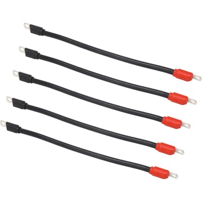 5 stuks Golfkar Batterijkabels PVC Omhulsel Batterijkabels 4 Gauge Vervanging voor Club Car DS 36V 48V Golfkar black