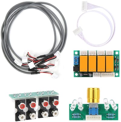 Dailygoods - Dailygoody - Audio-ingang Switch Module - Audiobron Selector - Zero Loss - 4 Manier - Signaal Selector - Geschikt voor Thuisbioscopen - DC 7 V-30 V