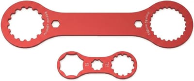 Set van 2 stuks sleutel voor trapas en vork van fiets, aluminium center lock gereedschap voor onderhoud en reparatie, 44 mm